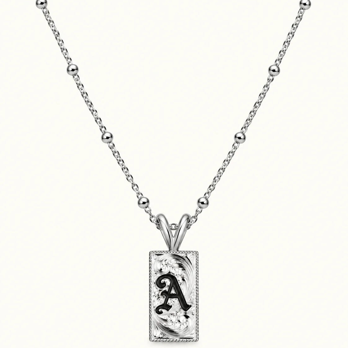 Hawaii Enameled Initial Necklace